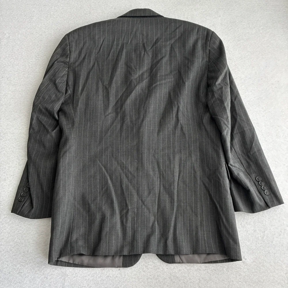 Lauren Ralph Lauren Men's Gray Pinstripe Wool Blazer 41R Sport Coat Suit Jacket